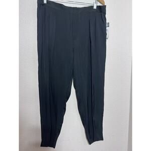 Lauren Ralph Lauren NEW Women sZ 12 Pleated Pull On Pants Black Business Office
